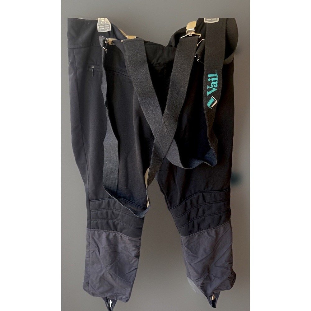 Vtg Rare Roffe "Jett"  ski pants USA Vail  Colorado Suspenders Quilted  Men's 40